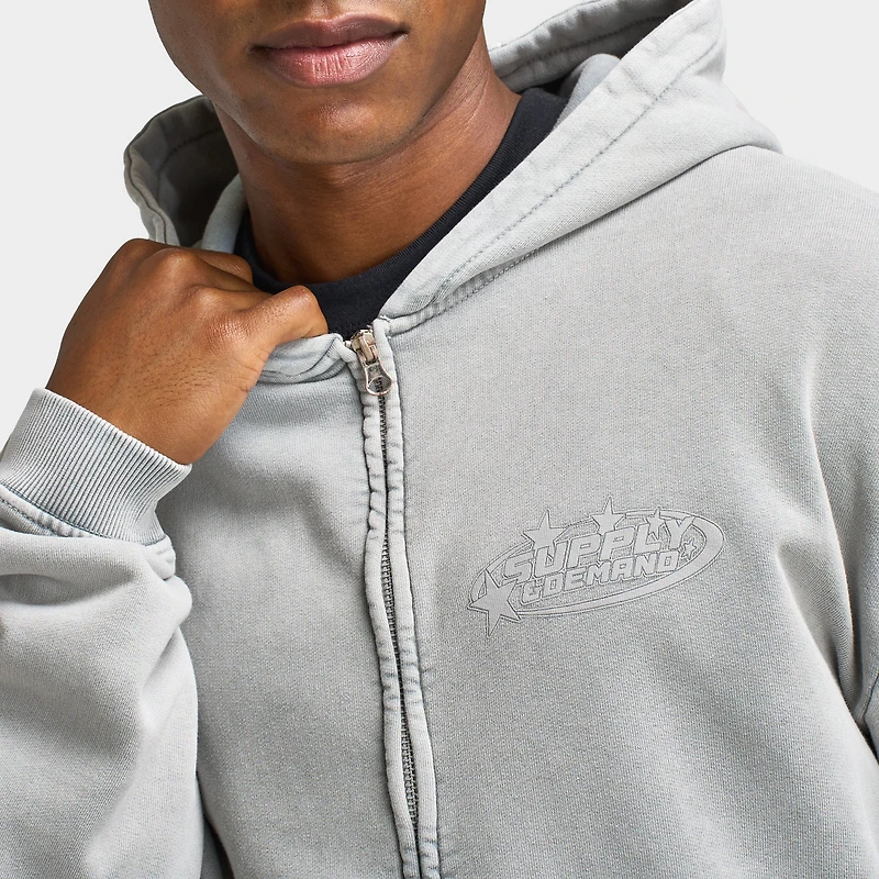 Supply & Demand Fracture Full Zip Hoodie / Washed High Rise