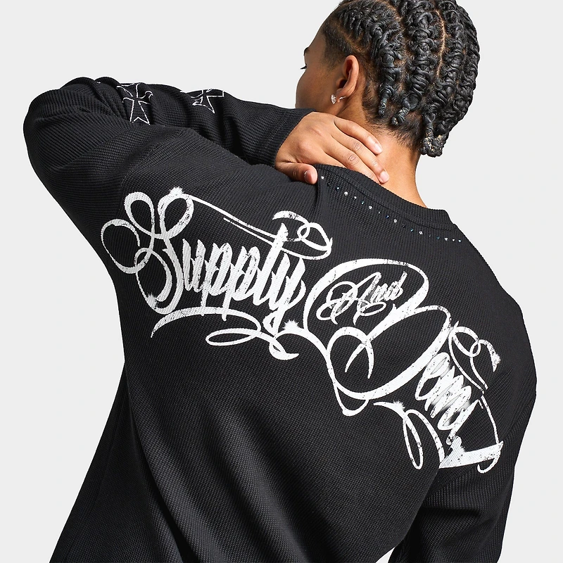 Supply & Demand Inked Long Sleeve T-shirt / Black