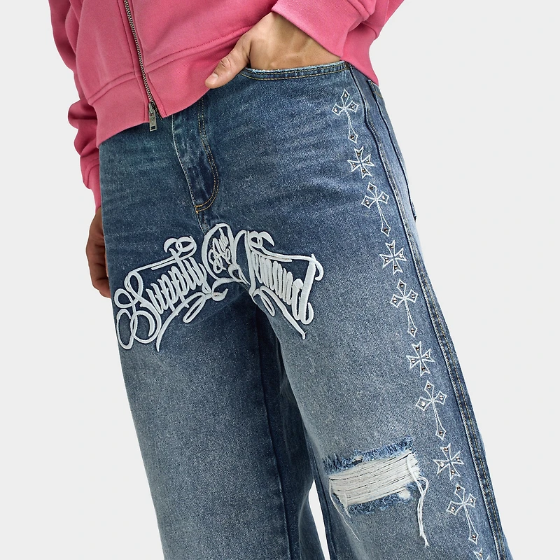 Supply & Demand Jean Cholo / Denim Bleu Clair Délavé
