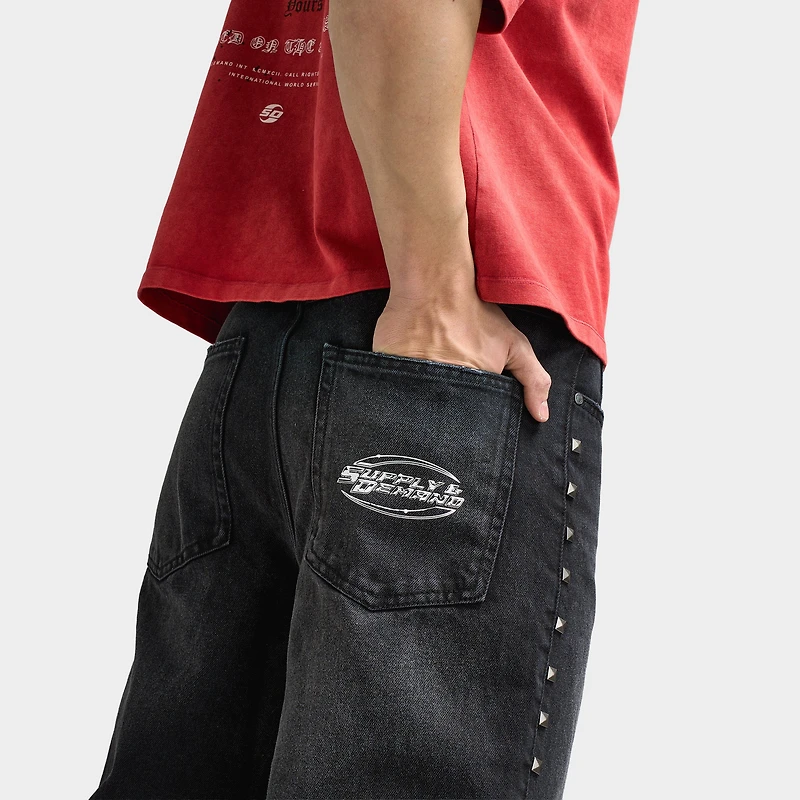 Supply & Demand Jad Pantalon Jogger / Denim noir délavé