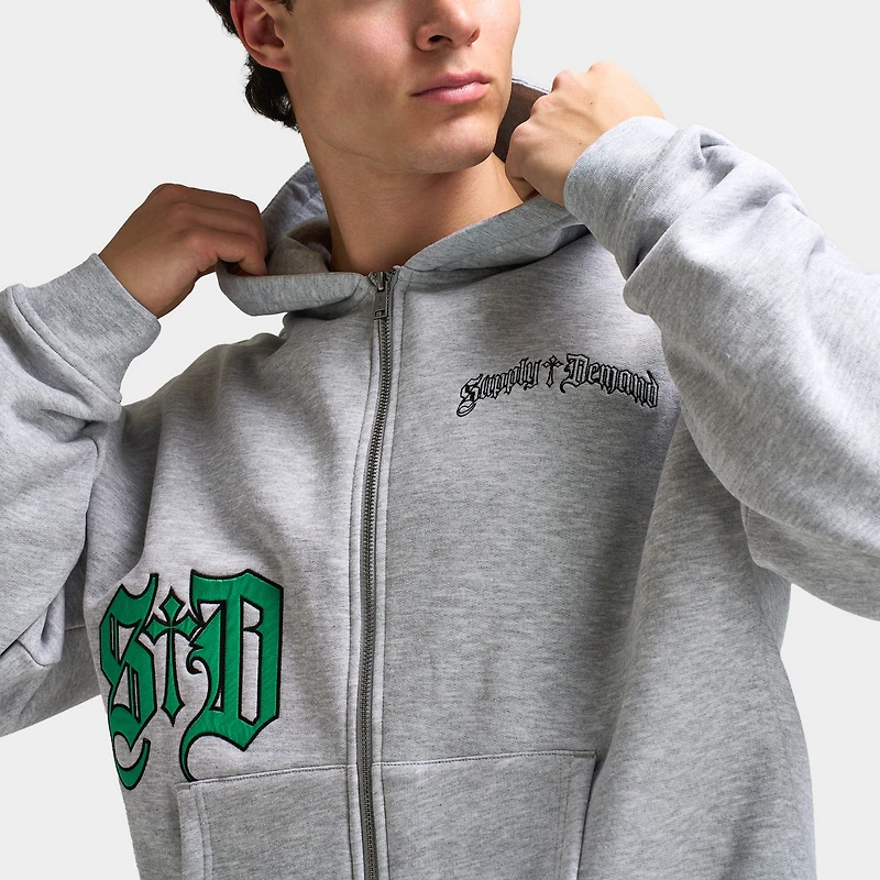 Supply & Demand Atomic Full Zip Hoodie / Light Grey Marl