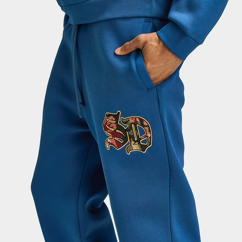 Supply & Demand Pantalon Jogger Fleuri / Denim Foncé