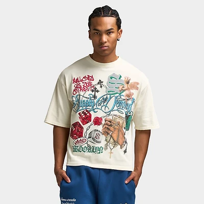 Supply & Demand Motley Graphic T- Shirt / Egret