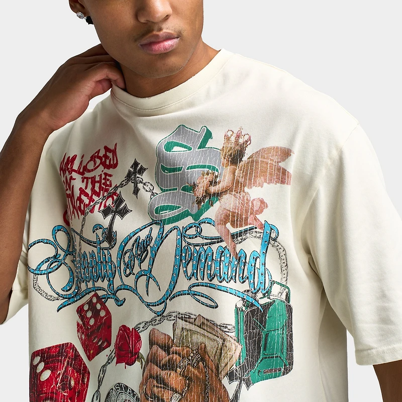 Supply & Demand Motley Graphic T- Shirt / Egret