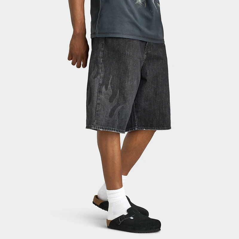 Supply & Demand Quay Flame Shorts / Washed Black