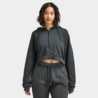 Supply & Demand Women's Monair Boxy Full Zip Hoodie / Grey Wash