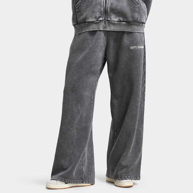 Supply & Demand Women's Scorp Wide Leg Joggers / Dark Grey Wash