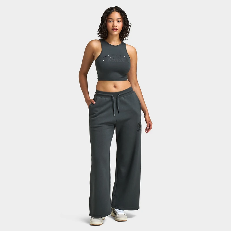 Supply & Demand Women's Spray Tank / Dark Grey With Diamantes
