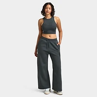 Supply & Demand Women's Spray Wide Leg Joggers / Dark Grey With Diamantes