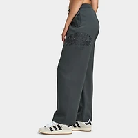 Supply & Demand Women's Spray Wide Leg Joggers / Dark Grey With Diamantes