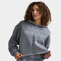 Supply & Demand Chandail à capuche pour femmes full zippé / Gris tuiles