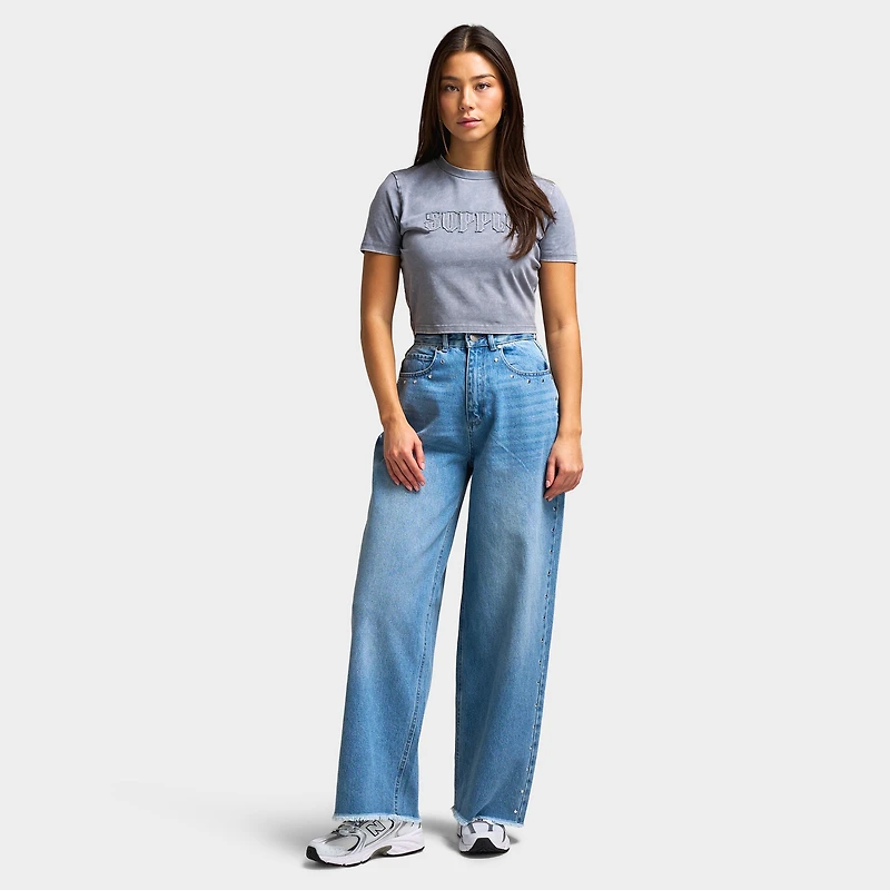 Supply & Demand Jean large femmes / Délavé moyen