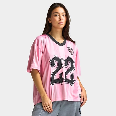 Supply & Demand Dept Footy Top / Sea Pink