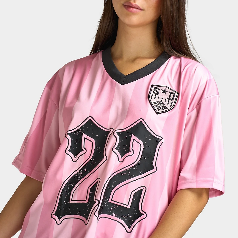 Supply & Demand Dept Footy Top / Sea Pink