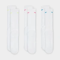 Nike Everyday Plus Cushioned Crew Socks White/ Multi(3-Pairs)