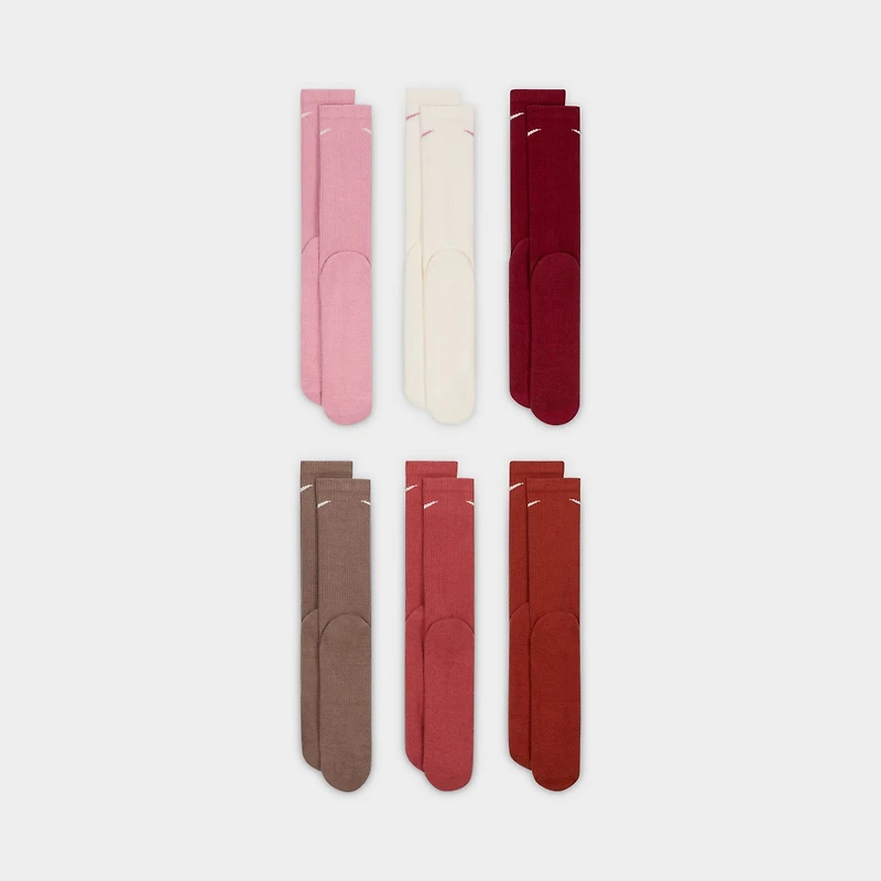 Nike Everyday Training Crew Socks-6 Pack Multi-color