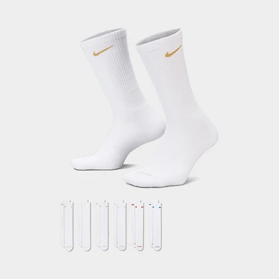 Nike Everyday Plus Cushioned Crew Socks (6 Pack) White/Multi