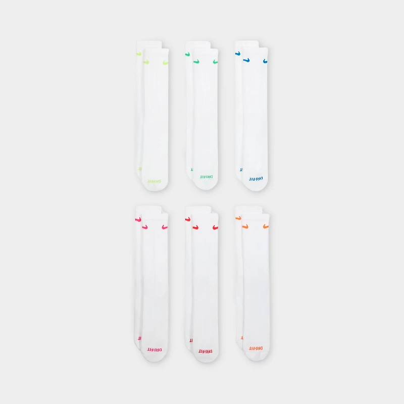Nike Everyday Plus Cushioned Training Crew Socks (6 Pack) / Multi Colour