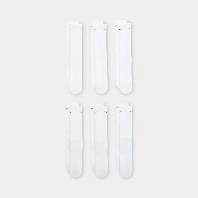 Nike Everyday Plus Cushioned Training Crew Socks (6 Pack) / Multi Colour
