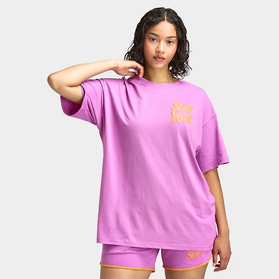 Mayfair Women's Stay You Oversized Boyfriend Tee / Pink