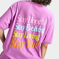Mayfair Women's Stay You Oversized Boyfriend Tee / Pink