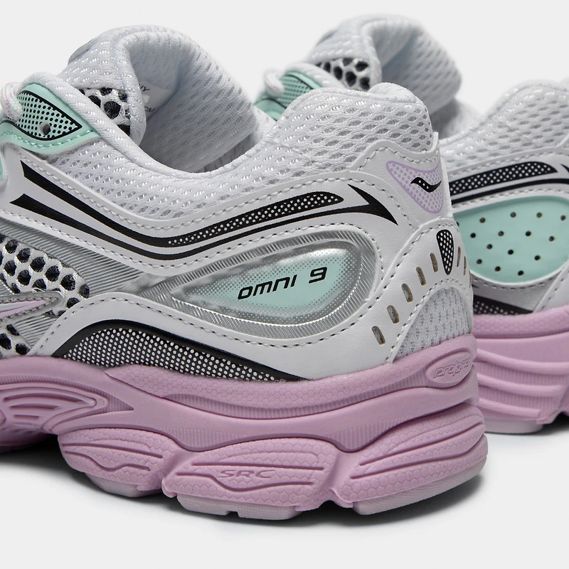 Saucony Juniors' Omni 9 White / Lilac