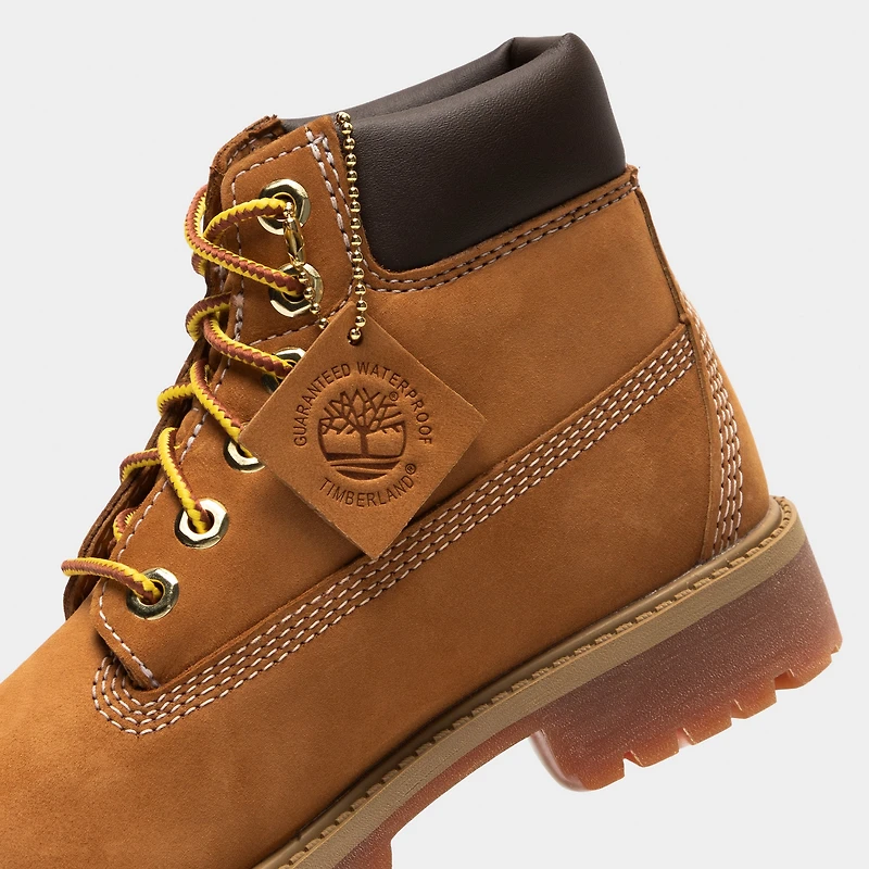 Timberland Children's 6-Inch Premium Lace Up Waterproof Boot / Wheat