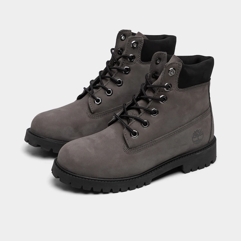 Timberland Juniors' 6-Inch Premium Waterproof Boot / Medium Grey Nubuck