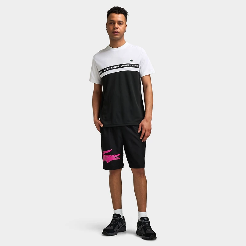 Lacoste Croc CB Tape T White / Black - Pink