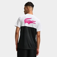 Lacoste Croc CB Tape T White / Black - Pink