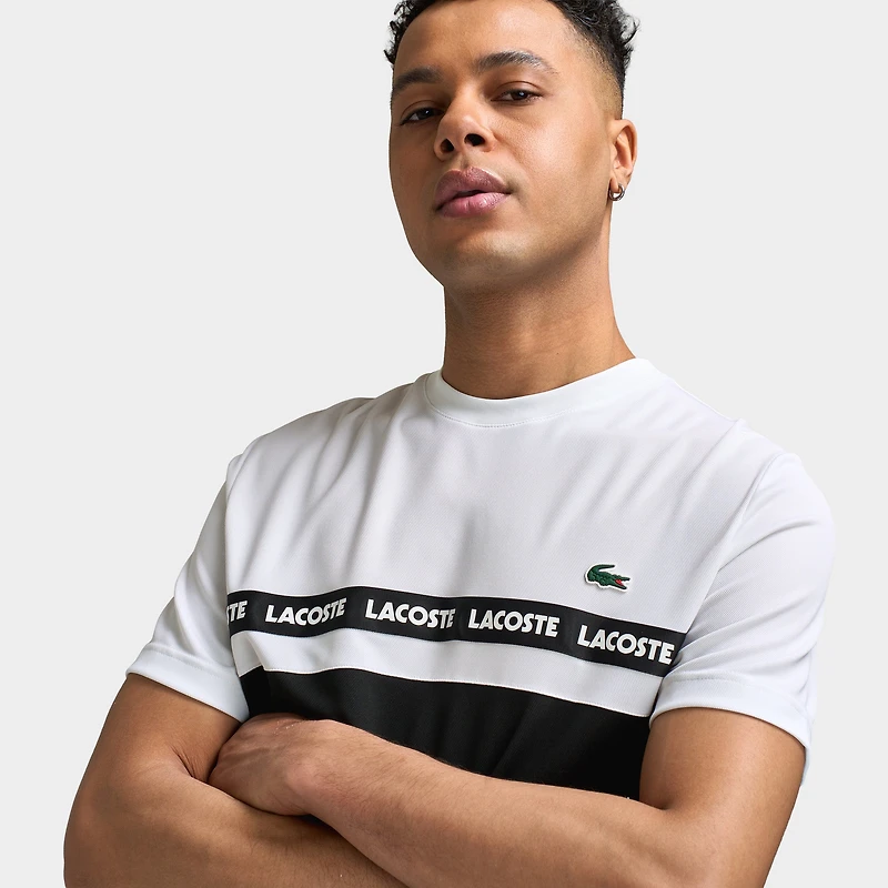 Lacoste Croc CB Tape T White / Black - Pink