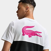 Lacoste Croc CB Tape T White / Black - Pink