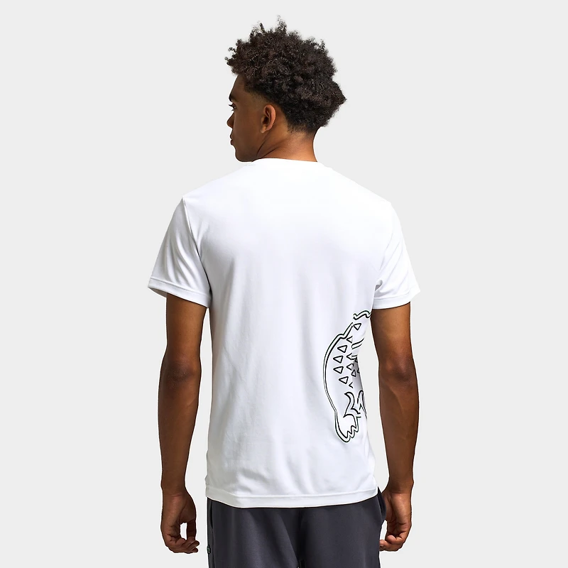 Lacoste Croc Piq Graphic T-shirt / White