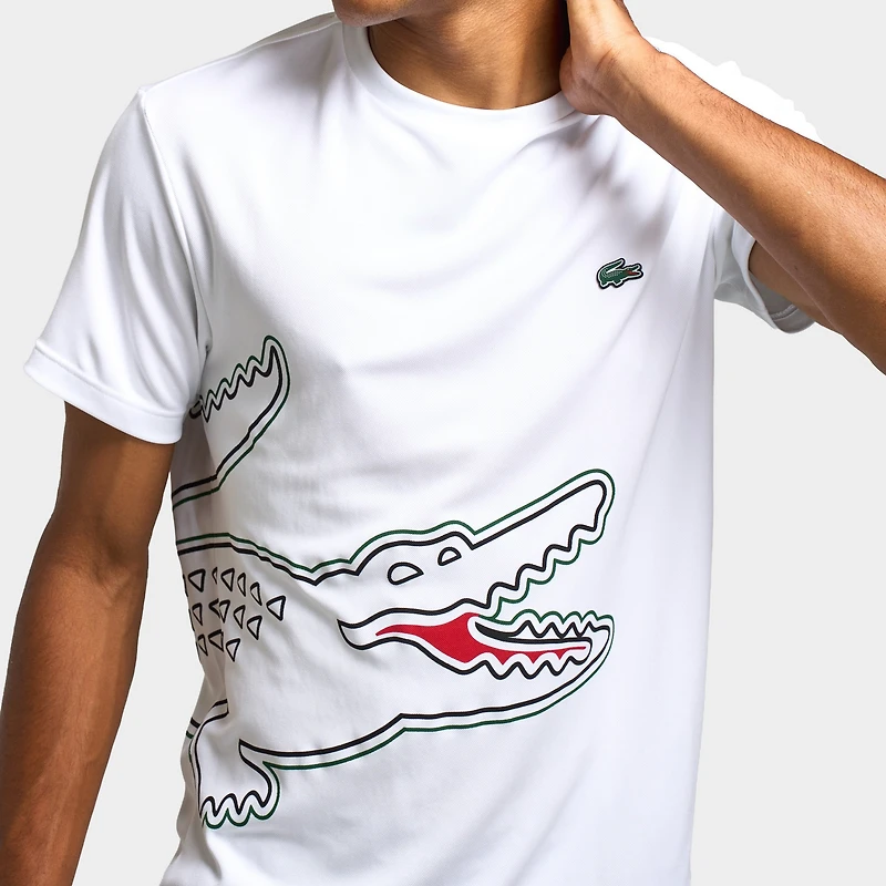 Lacoste Croc Piq Graphic T-shirt / White