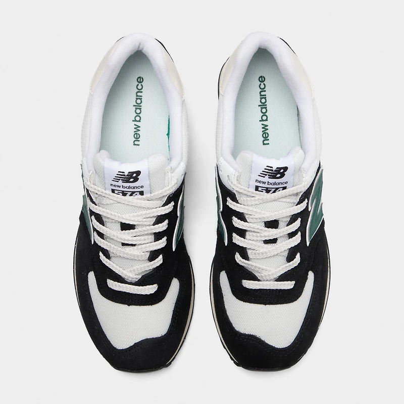 New Balance 574 Black / Green - White