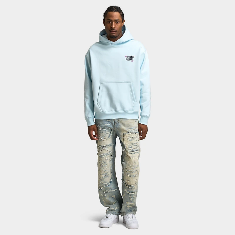 Unlike Humans Good Days Pullover Hoodie / Delicate Blue