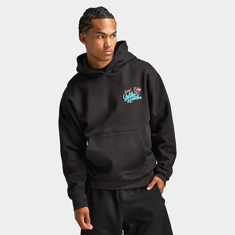 Unlike Humans Club Pullover Hoodie / Black