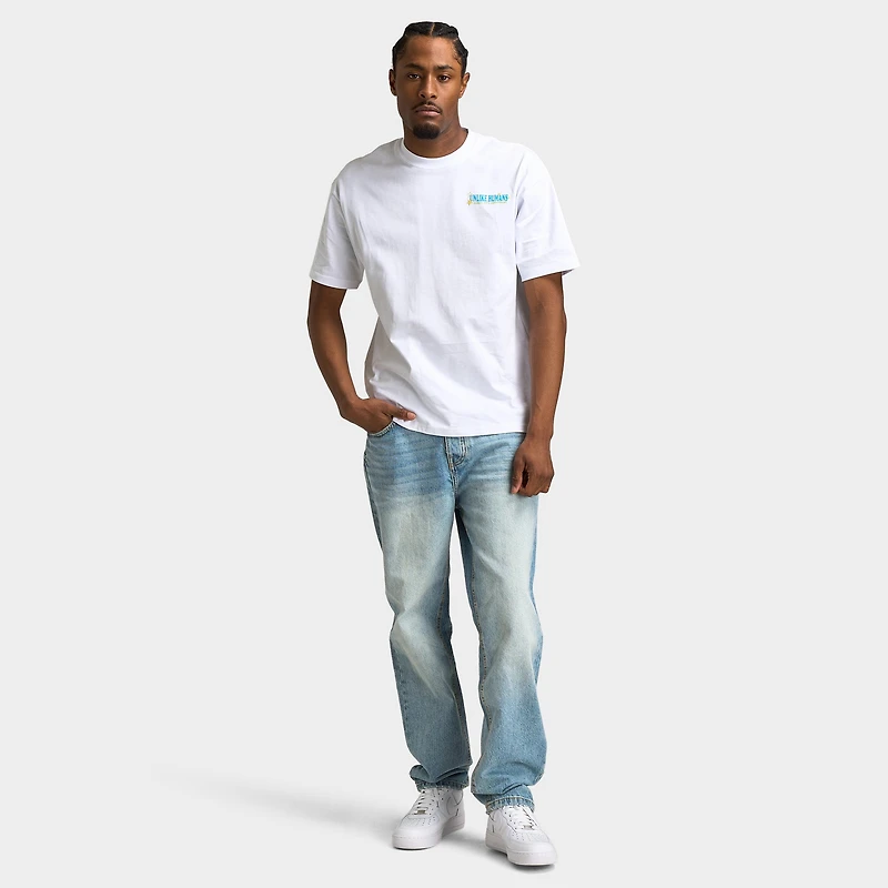 Unlike Humans Globe Dept T-shirt / Optic White