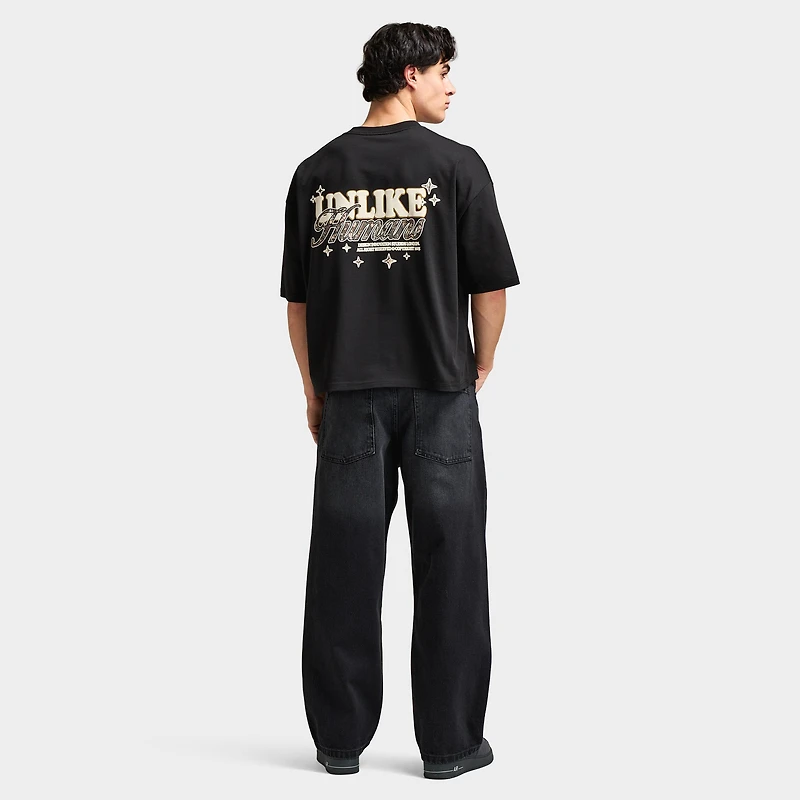 Unlike Humans Steel Graphic T-Shirt / Black