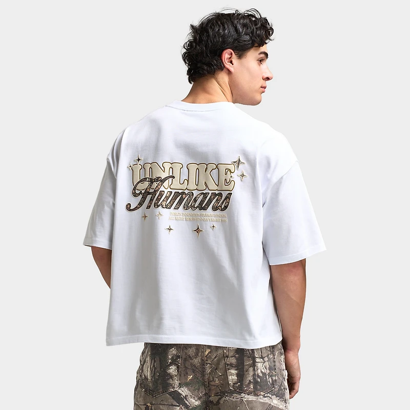 Unlike Humans Steel Graphic T-Shirt / White