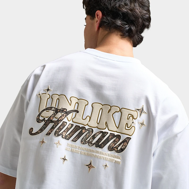 Unlike Humans Steel Graphic T-Shirt / White