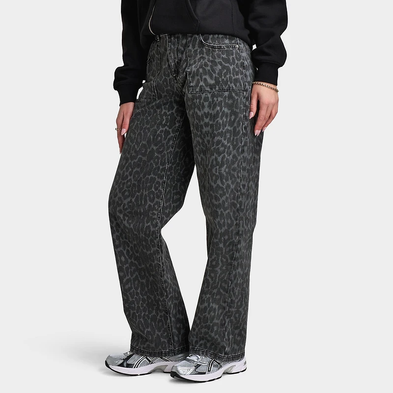 Unlike Humans Women's Jeans / Black Leopard Wash