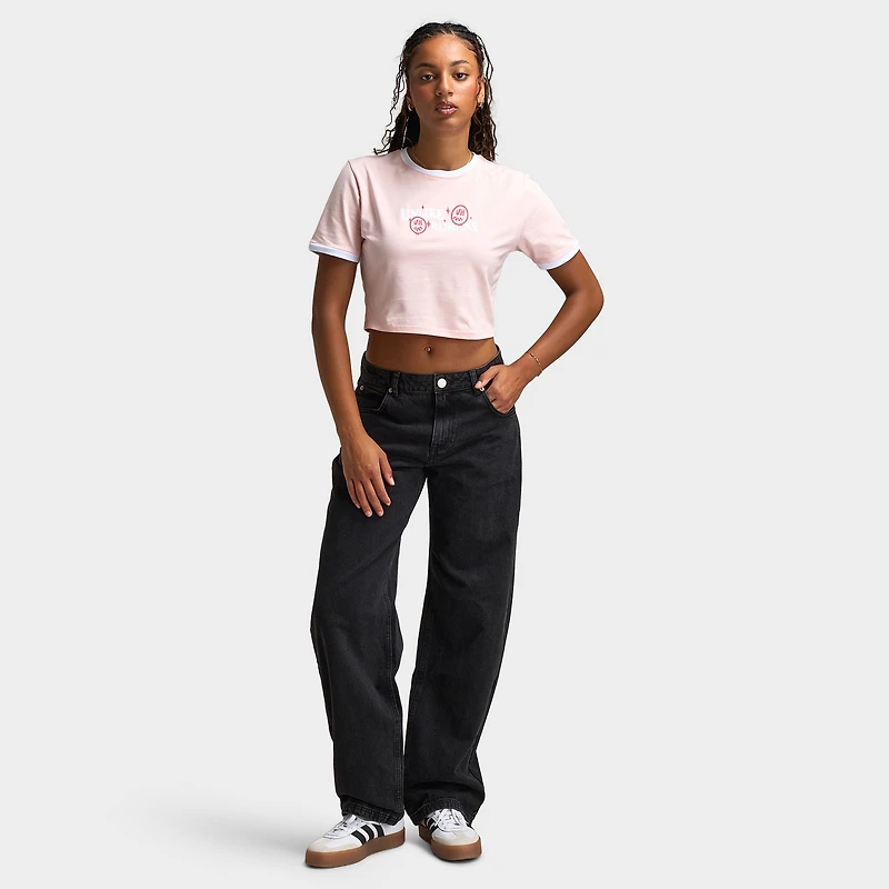 Unlike Humans Women's Mid Rise Jeans / Washed Black