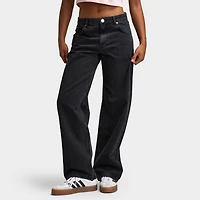 Unlike Humans Women's Mid Rise Jeans / Washed Black