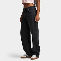 Unlike Humans Women's Mid Rise Jeans / Washed Black