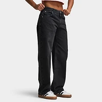 Unlike Humans Women's Mid Rise Jeans / Washed Black