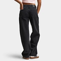 Unlike Humans Women's Mid Rise Jeans / Washed Black