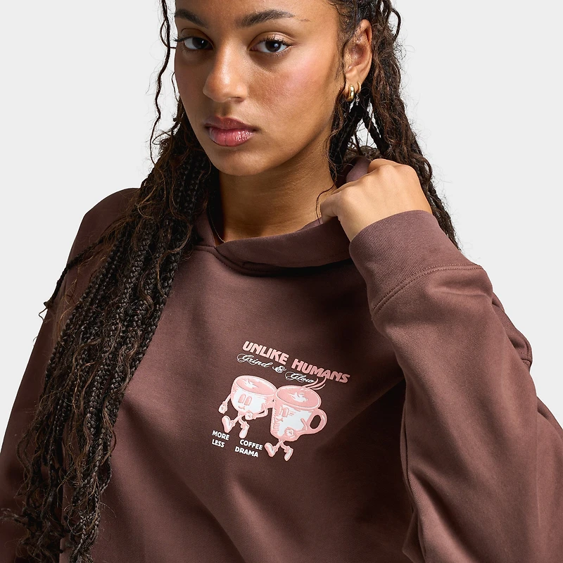 Unlike Humans Women's Coffee Overhead Hoodie / French Roast