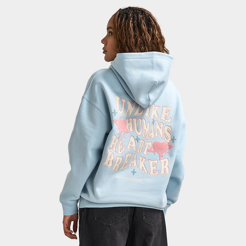 Unlike Humans Women's Wave Pullover Hoodie / Blue