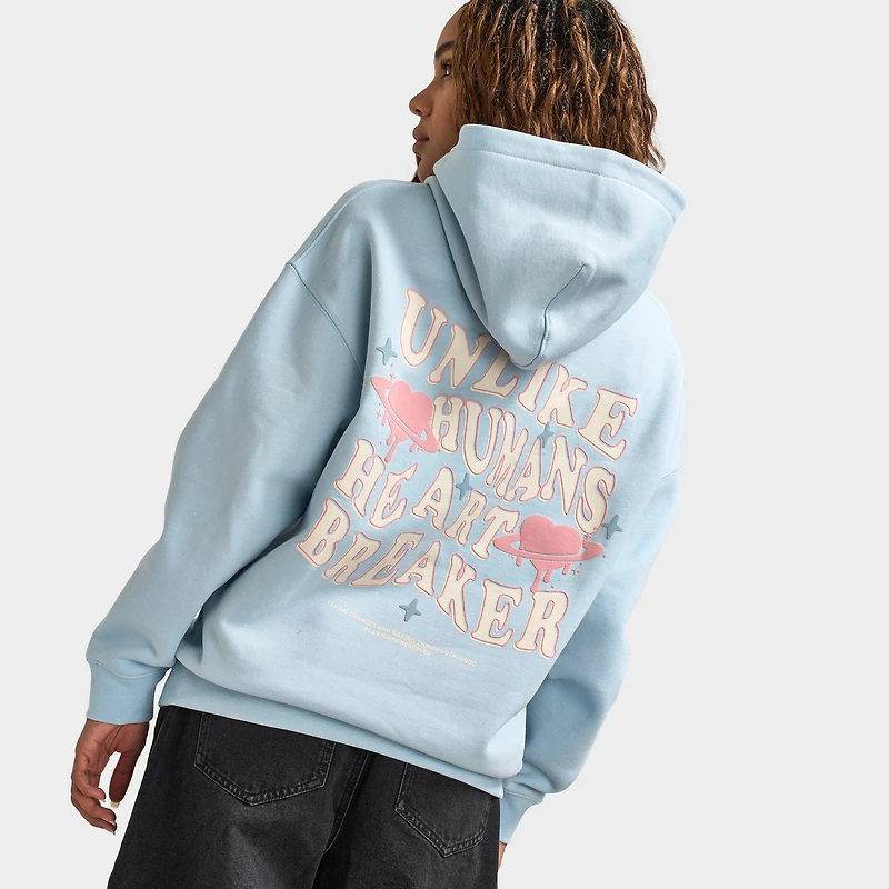Unlike Humans Women's Wave Pullover Hoodie / Blue